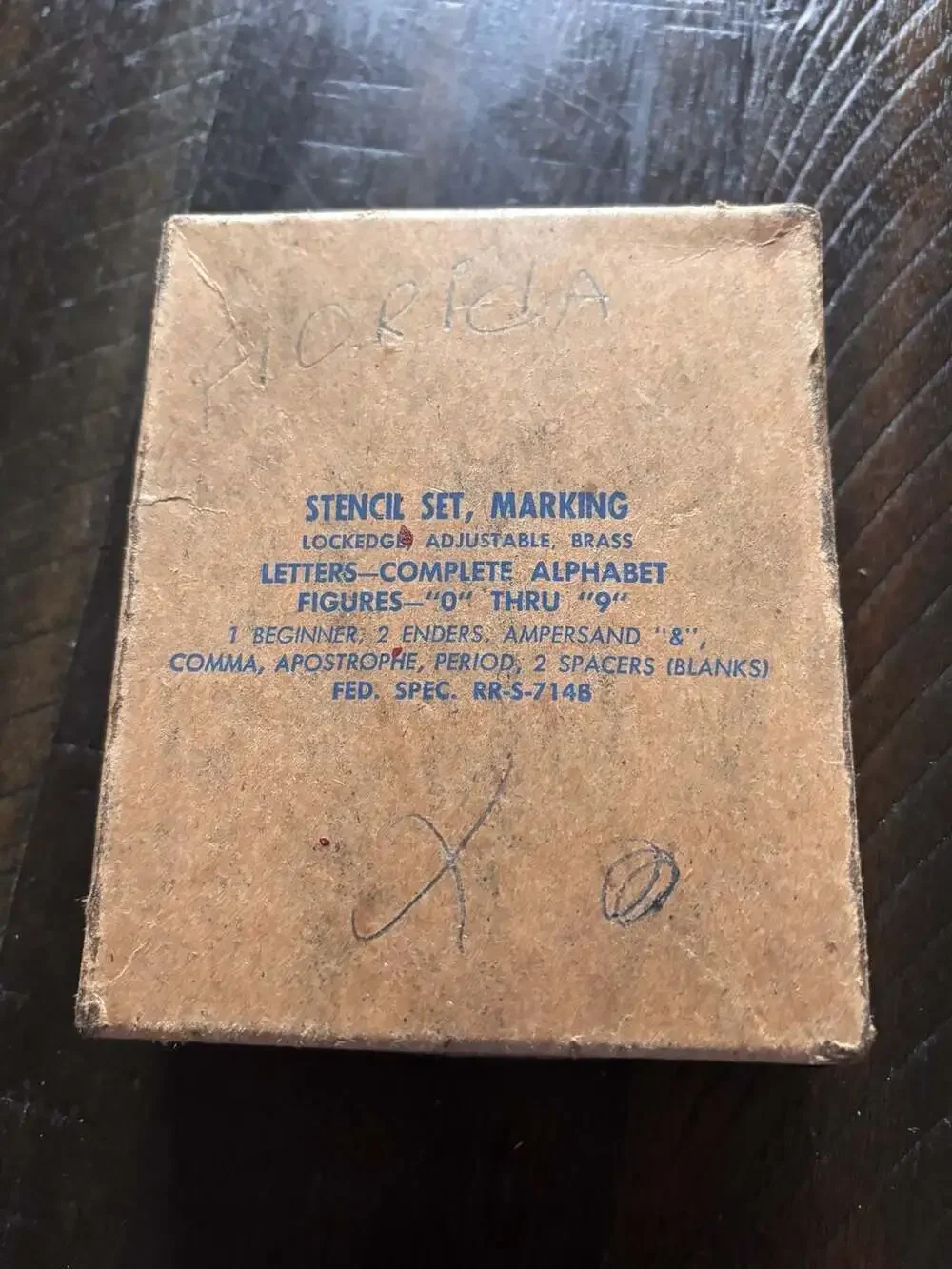 Vintage Lockedge Adjustable Brass Stencil Marking Set 2 Inch Size